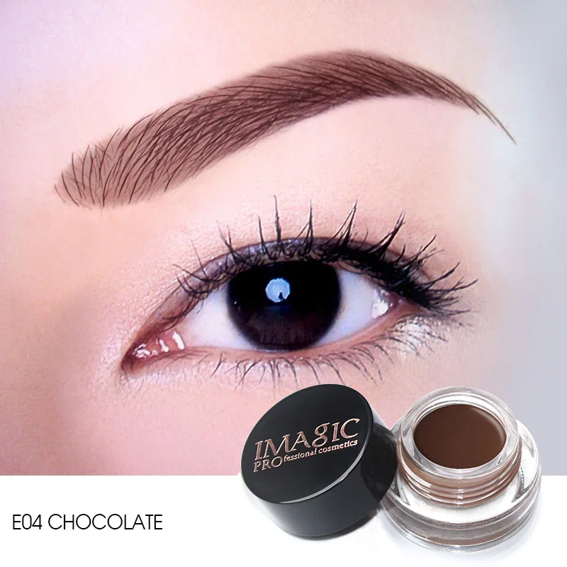 E04 CHOCOLATE Imagic Professional Гель для бровей 6 цветов карандаш для бровей корректор для бровей оттенок макияж бровей коричневого цвета с кисть Инструменты - Цвет: E04 CHOCOLATE