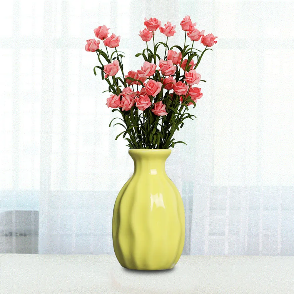 

Ceramic Flower Pot Pottery Decor Vase Modern Tabletop Ornaments Home Decoration Multicolor Simple Creative