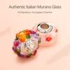 ATHENAIE Murano Glass 925 Silver Core Hawaiian Maui Floral Lei Charm Bead Fit Pandora Bracelet and Necklace Fashion DIY Jewelry ► Photo 3/6