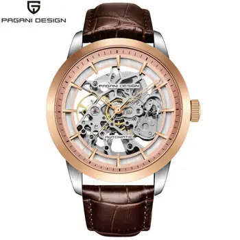 

Fashion Luxury Brand Pagani Leather Tourbillon Watch Automatic Men Wristwatch Men Mechanical Steel Watches Relogio Masculino