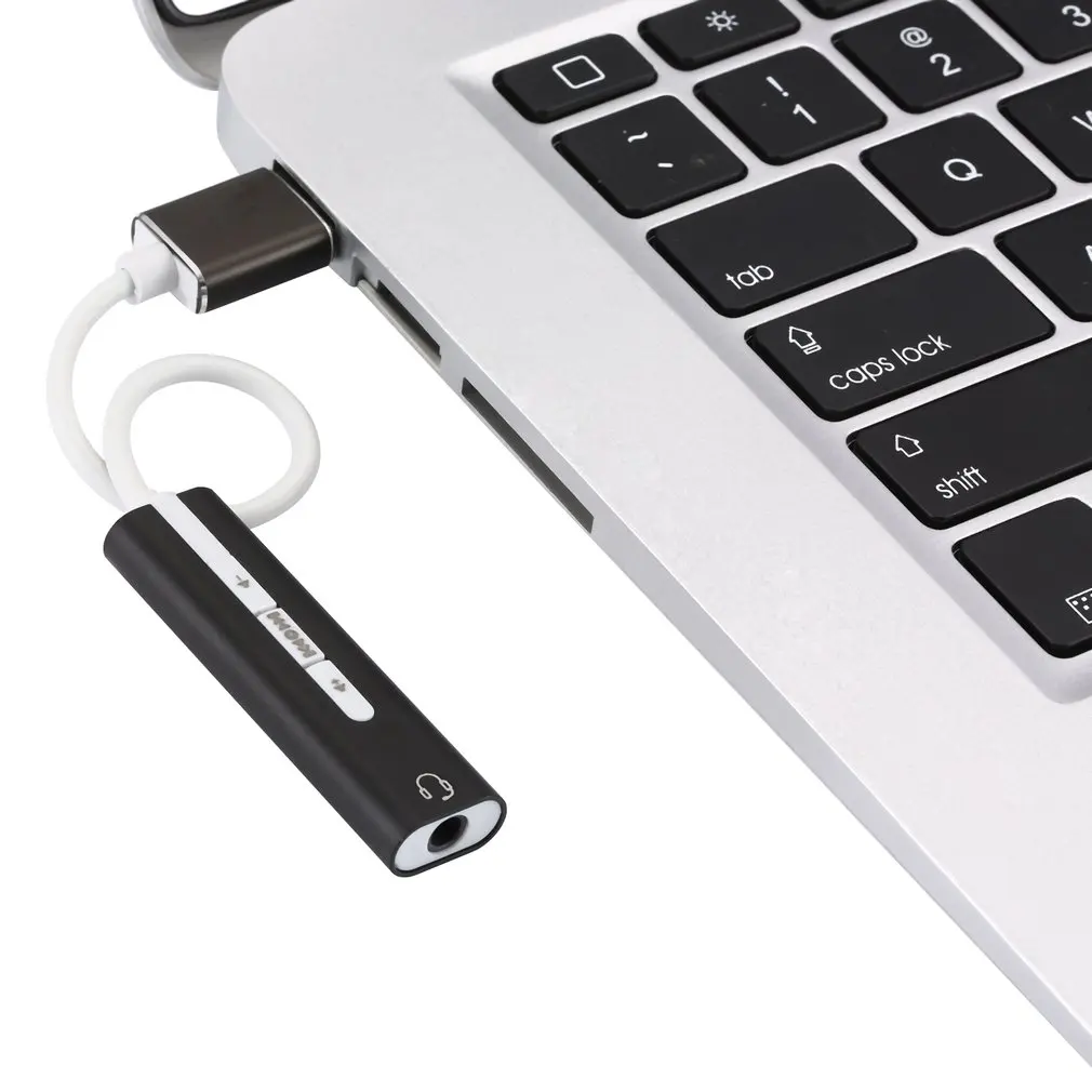 Usb Aluminum Alloy Cable Single Hole Sound Card 7.1 External Adjustable Volume Computer Sound Card External Computer Sound