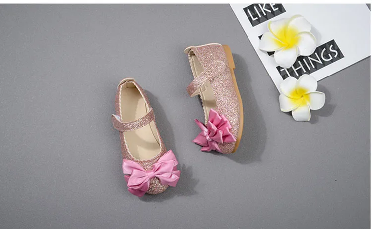 Flowers Children Girls Sequins Purple Gold Princess Shoes For Kids Baby Little Girls Party Wedding Dance Single Shoes New 2022 leather girl in boots