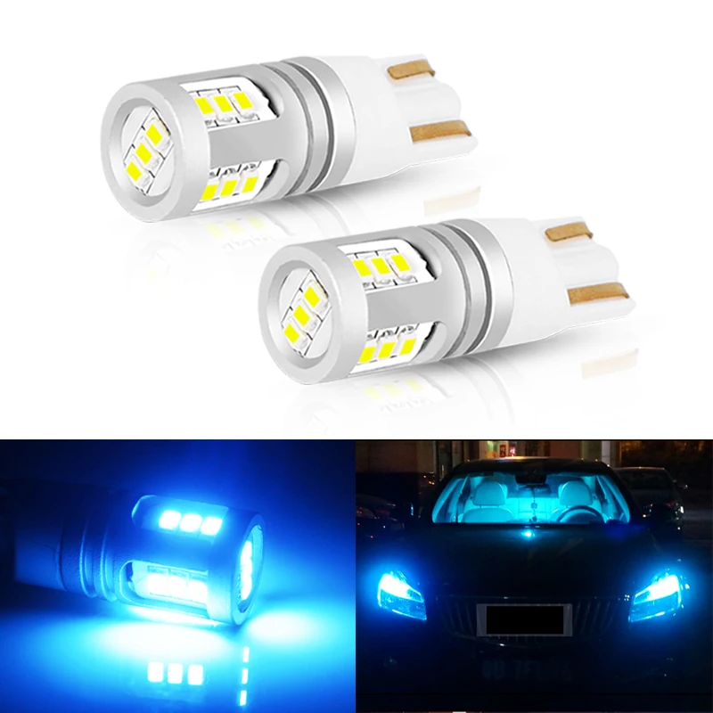 10 шт. без ошибок CAN-bus T10 168 194 2825 15-SMD светодиодный лампы для сигнала поворота/светильник номерного знака/внутренний светильник/резервный светильник - Испускаемый цвет: Кристально-синий