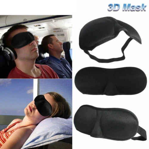 3D маска для сна натуральная глаз покрытие век тени повязка на глаза мягкая