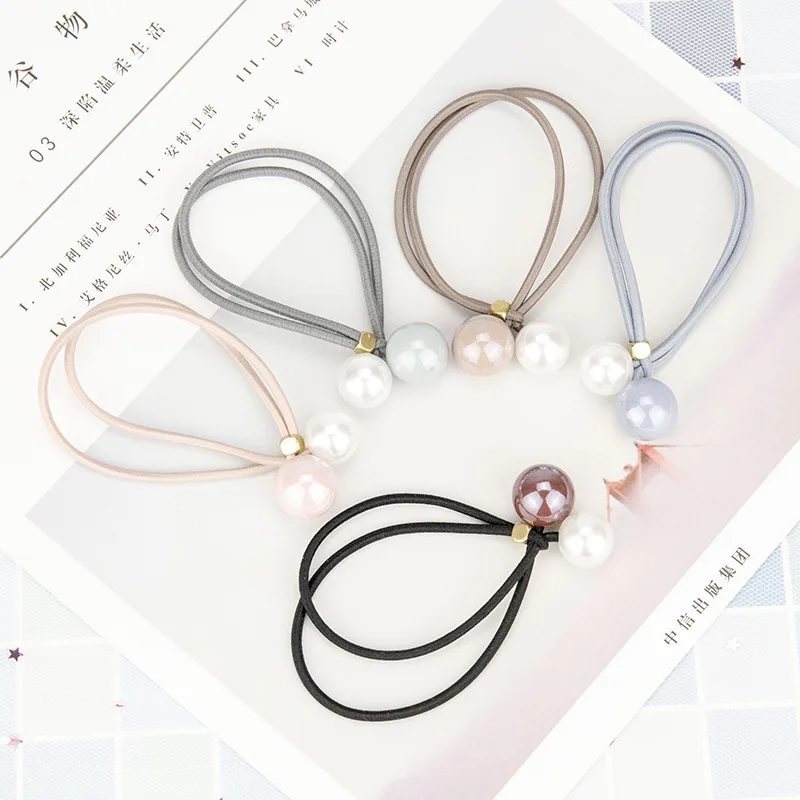 120 шт/Партия DIY простой мульти контрастный цвет жемчужный ободок для волос конский хвост эластичность резинка для волос Инструменты для укладки волос аксессуары HA1329