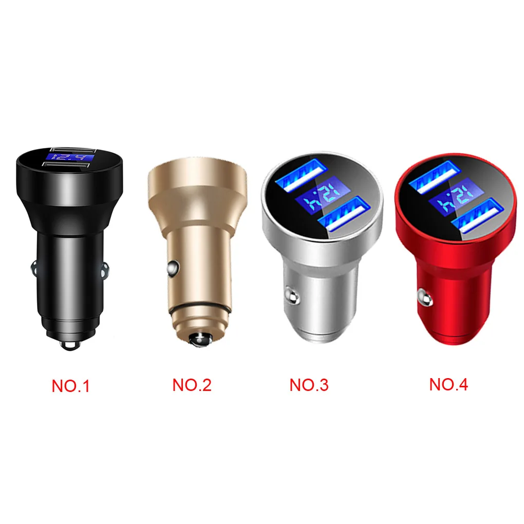 Светодиодный дисплей для зарядки 12 В USB автомобильного прикуривателя зарядное устройство мини портативное автомобильное зарядное устройство USB для путешествий