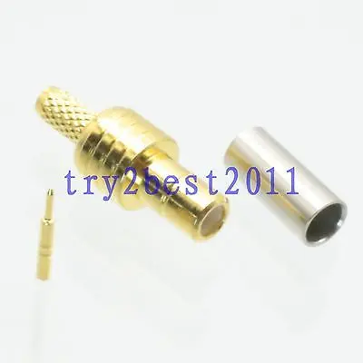 

DHL/EMS 100 Sets*1pce Connector SMB plug pin crimp RG174 RG316 LMR100 RF COAXIAL Straight -C1