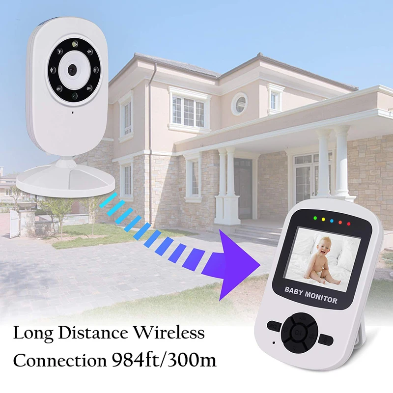 New Wireless Camera Baby Monitor Night Vision Sleep Monitor 2.4 inch LCD Display Temperature Detection Security Camera