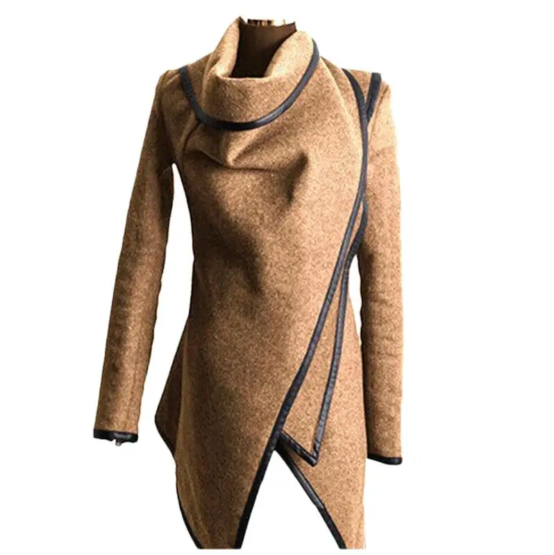 Camel Женский плащ, Повседневный, длинный рукав, S-4XL, длинное пальто, ветровка, длинное Свободное пальто, ветровка, длинное пальто для женщин - Цвет: Camel