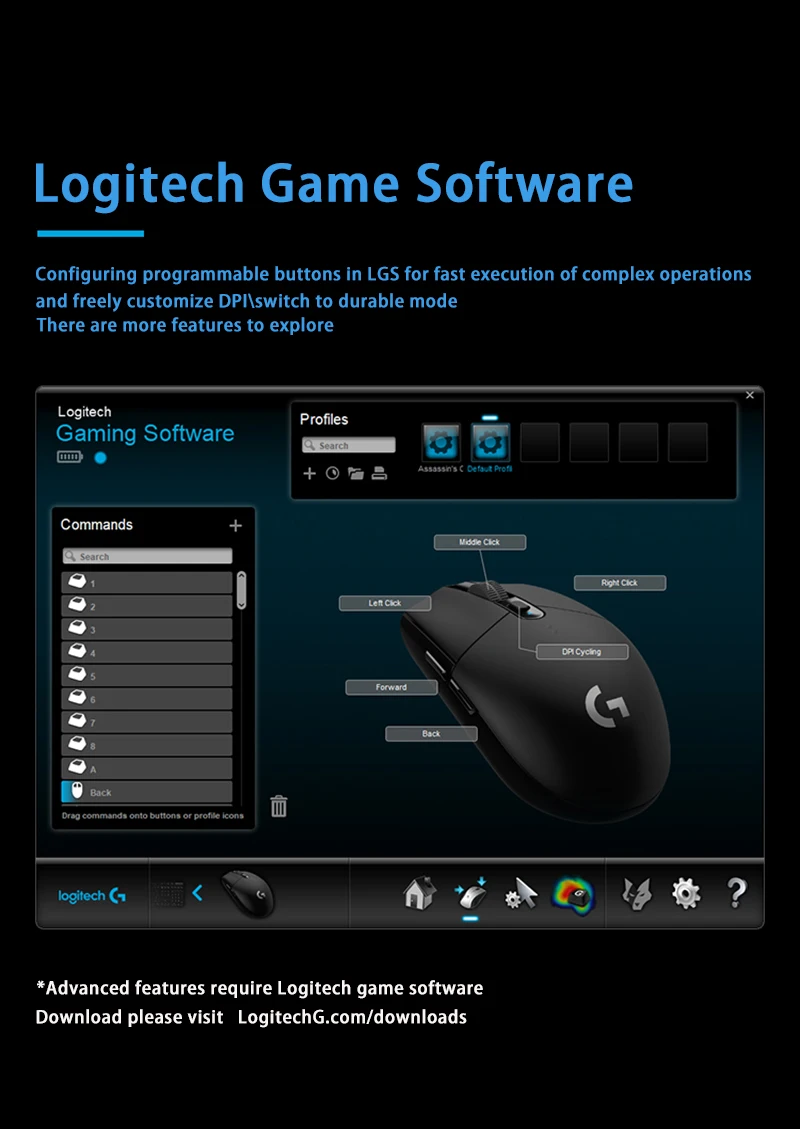 Новейшая беспроводная мышь logitech G304 LIGHTSPEED с датчиком HERO 12000 точек/дюйм 400ips AA батарея для Windows Mac