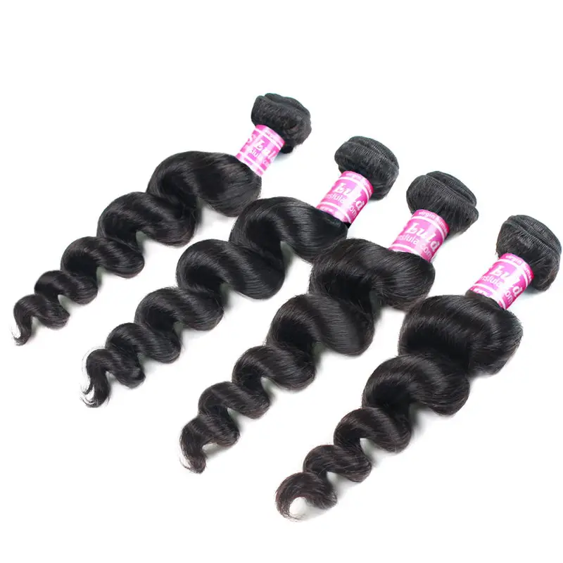 MS Lula Hair Brazilian Loose Wave Double Weave Human Hair 8-30 inchs 1 Bundle Natural Color Remy Free Shipping Extensions