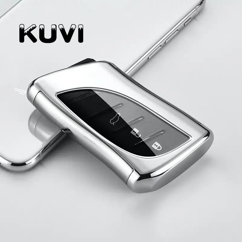 Серебристый Высокое качество PC+ TPU чехол для ключей защитный чехол для Lexus ES200 ES260 ES300h LS3500 US чехол для автомобильного ключа - Название цвета: Серебристый