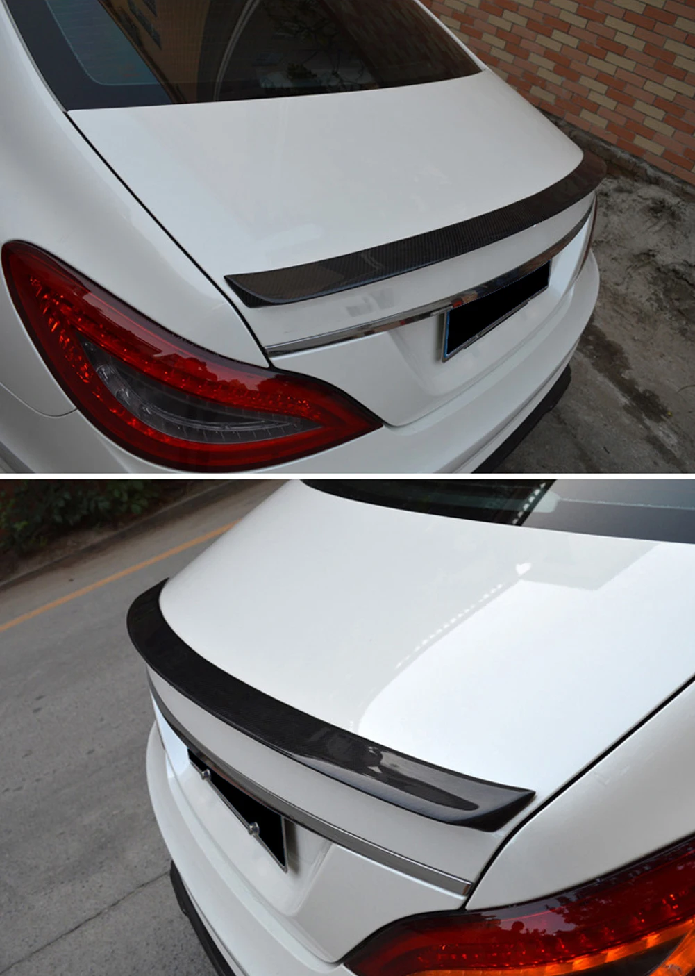 Задний спойлер на багажник из углеродного волокна для Mercedes Benz CLS Class W218 2012- AMG style