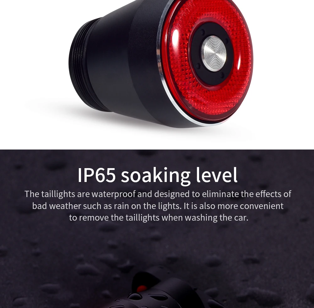 Bicycle Taillights Intelligent Brake Sensor Taillights MTB/ Road Bike Rear Bicycle Rear Light USB Brake Tail Light 6-20 Hours