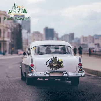 

EARLFAMILY 43cm x 33.4cm for Brown Batman Graphics Cartoon Car Stickers and Declas JDM RV Waterproof DC Scratch-Proof