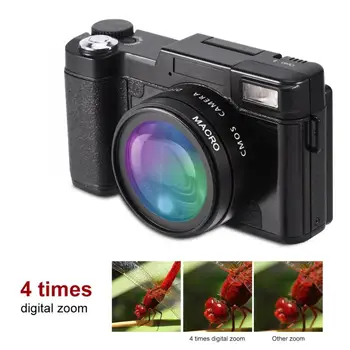

vlog camera Full HD 1080P 4 Times Digital Zoom Rotatable Screen Camera Video Camcoder 1080P Video Camera
