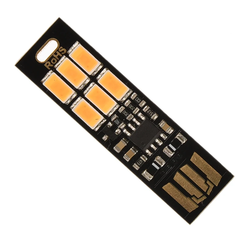 1 шт. портативный мини USB Power 6 СВЕТОДИОДНЫЙ Ночник светильник Вт 5 в сенсорный