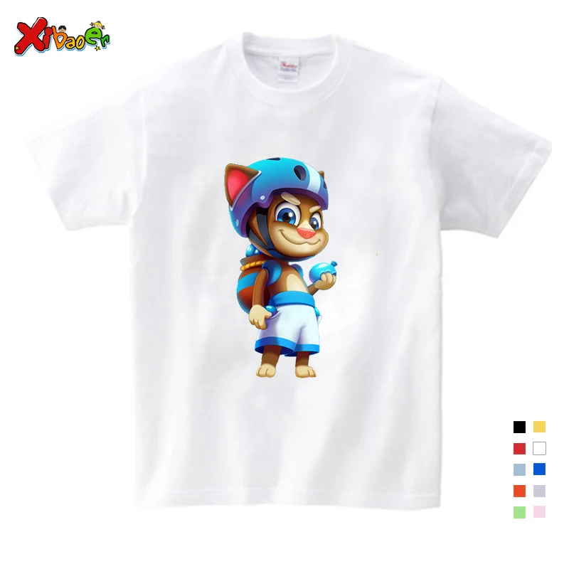 Kids T-shirt Осенние толстовки с капюшоном и принтом с героями мультфильмов; толстовки с длинными рукавами для мальчиков и девочек; удобные дышащие топы с забавными рисунками - Цвет: Kids T-shirt