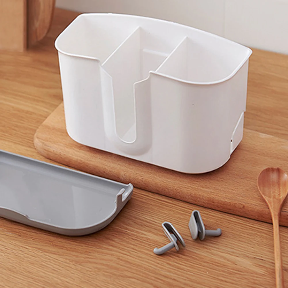 Drain Tableware Waterproof Storage Rack Shelf Spoon Adhesive Detachable Chopsticks Cage Wall Hanging Organizer Flatware Kitchen