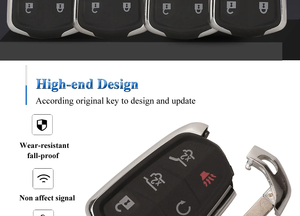 Jinyuqin 3/4/5/6 pulsanti Smart Remote Car Key Shell per Cadillac SRX CTS ATS XTS Escalade ESV Keyless Case FOB sostituzione 10 Jinyuqin 3/4/5/6 pulsanti Smart Remote Car Key Shell per Cadillac SRX CTS ATS XTS Escalade ESV Keyless Case FOB sostituzione - H4e6094d260204d2e910ca23842140e24P