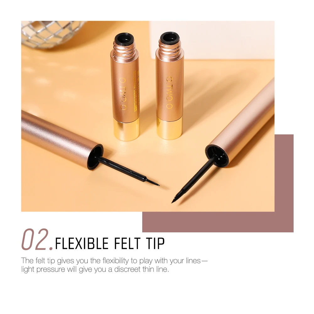 O.TWO.O Professionale Penna Eyeliner 24 Ore di Lunga durata Impermeabile di Trucco Strumento di Cosmetici Liquido Nero di Bellez O.TWO.O Professionale Penna Eyeliner 24 Ore di Lunga durata Impermeabile di Trucco Strumento di Cosmetici Liquido Nero di Bellez