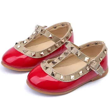 Summers Fashion Girls Brand For Baby Shoes Stud Single Shoes Children Nude Sandal Toddler Princess Flats Party Dance Shoe 1