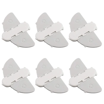 

NEW-6 Pack Window Locks, Sliding Window Lock Child Security Super Adhesive, No Drills No Screws for Baby Proof Doors, Closets, P