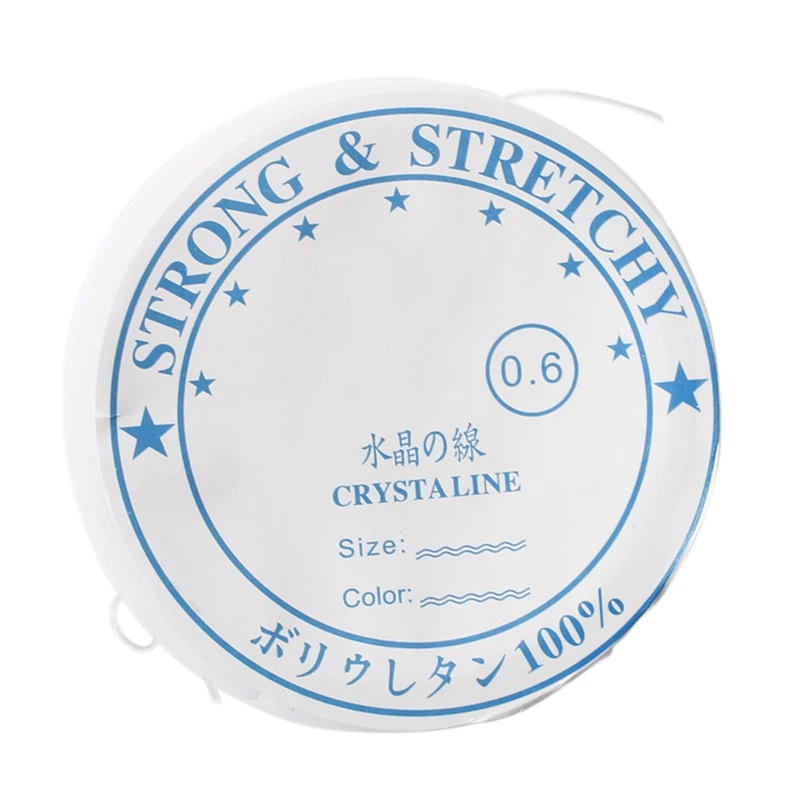 Fashion- 5X Rolls Transparent Elastic Rubber Thread 0.6mm DIY