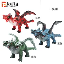 Новые продукты 59 см большой Размеры модель мягкие Silcone игрушка динозавр дракона с различными графическими программами, обладает тремя насадками, Стегозавр в натуральную величину модель динозавра игрушка