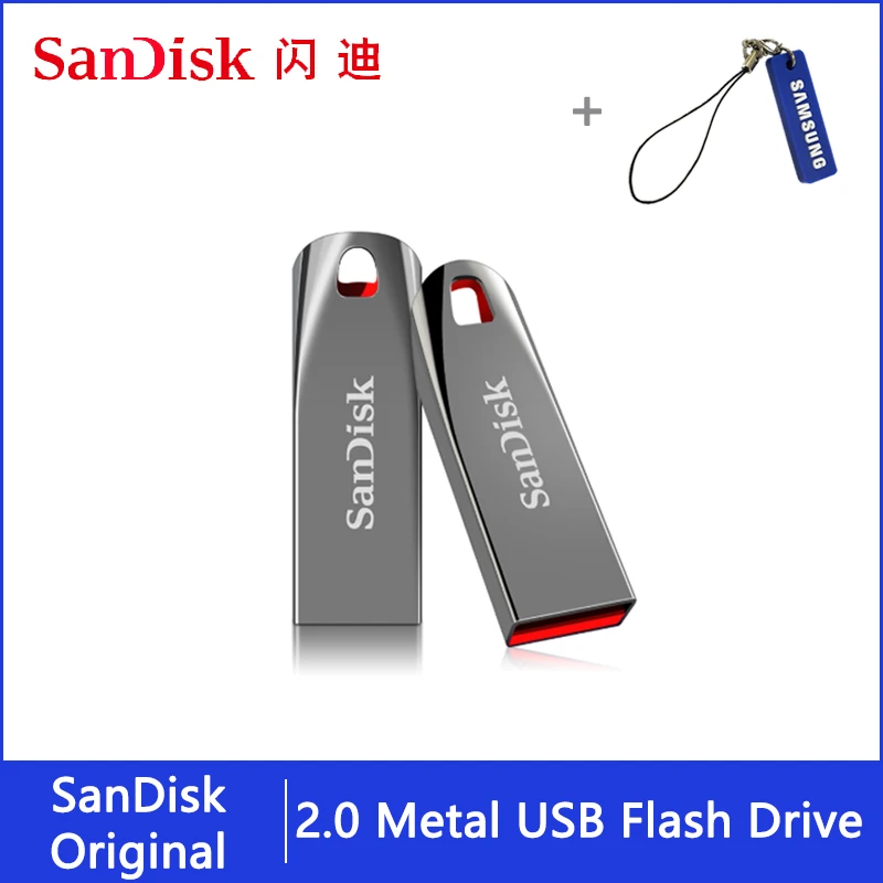 Флеш-накопитель USB sandisk 32, 64, 16 ГБ, флешка 64 ГБ, 32 ГБ, 16 ГБ, флеш-накопитель 2,0, USB флешка, диск на ключ, память для телефона