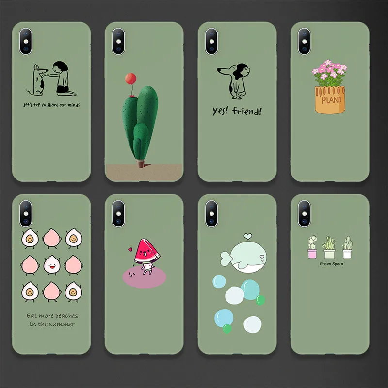 ottwn Cute Floral Phone Cover For iPhone 11 Case Soft TPU Back Cover For iPhone X XR XS Max 7 8 6S Plus 11 Funny Patterned Cover