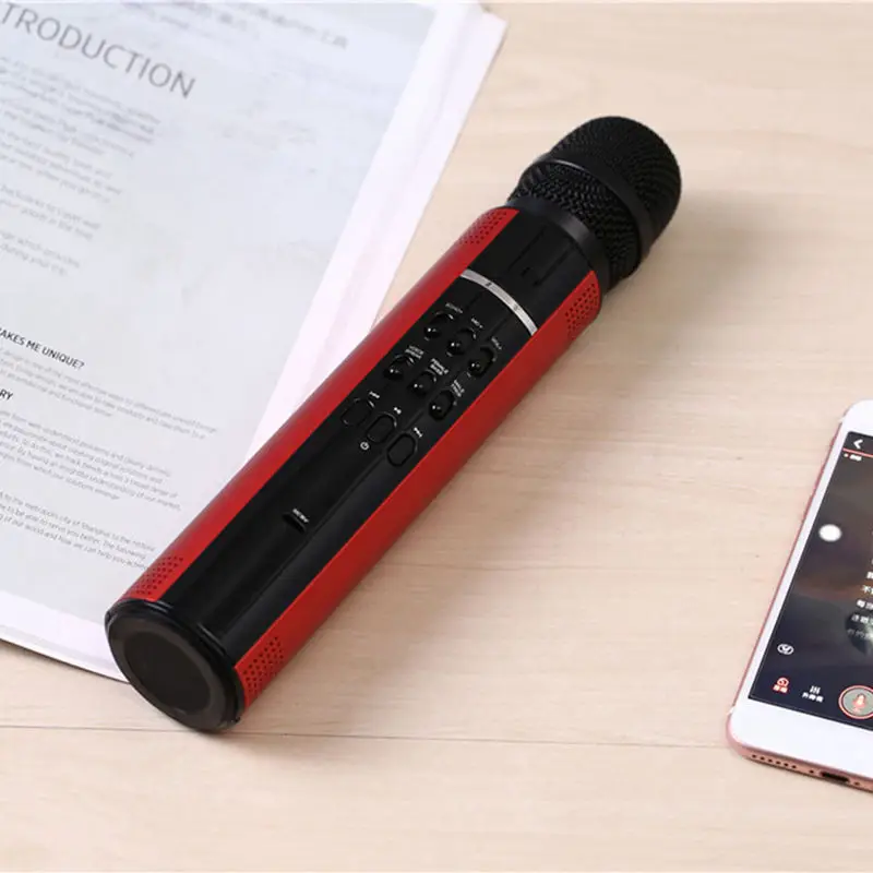 Ручной микрофон караоке микрофон Ktv плеер Bluetooth беспроводной динамик Запись музыки многофункциональные микрофоны