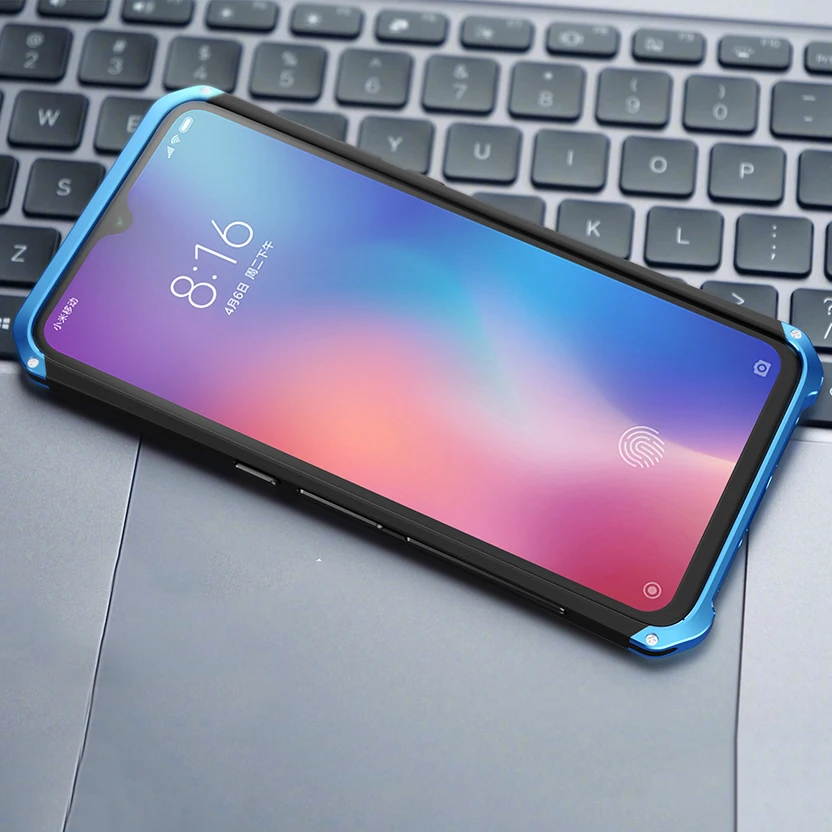 Текстурированная анти-осенняя Металлическая Рамка PC задняя пластина для Xiaomi Mi 9 8 6 алюминиевый сплав Мобильный Note8 Note 7 Pro Бампер Чехол