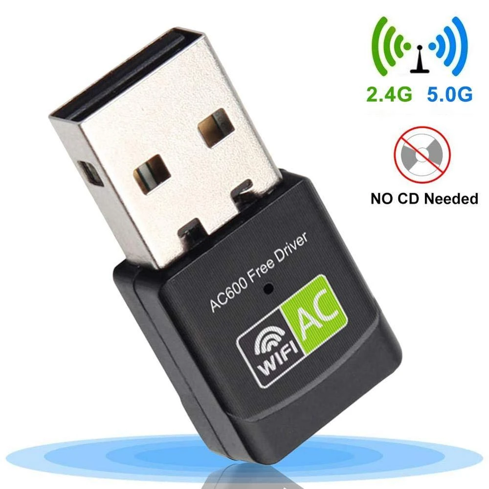 Adaptador WiFi USB Ethernet Dongle 600Mbps 5Ghz Lan USB WiFi adaptador PC Antena receptor AC tarjeta red inalámbrica|Tarjetas de red| - AliExpress