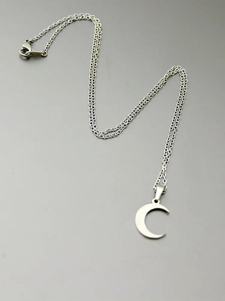 1 шт., модное милое ожерелье из нержавеющей стали с подвеской в виде Луны, Sailor Charms, ожерелье для женщин и мужчин, ювелирный подарок