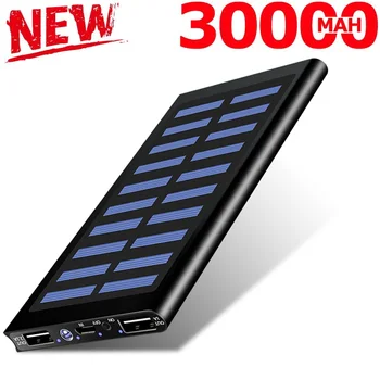 電源銀行 30000mah xiaomi mi led 2 usb powerbankポータブル充電器外部バッテリーpoverbank iphoneのhuawei社xiaomi