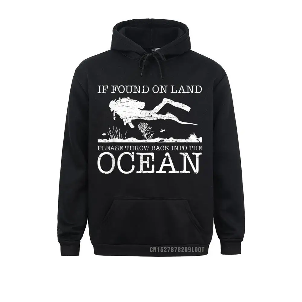 If Found On Land Scuba Diving Shirt Funny Diver Gift T-Shirt__B6988 Long Sleeve Hoodies NEW YEAR DAY  Men's Sweatshirts Custom Sportswears Prevailing If Found On Land Scuba Diving Shirt Funny Diver Gift T-Shirt__B6988black
