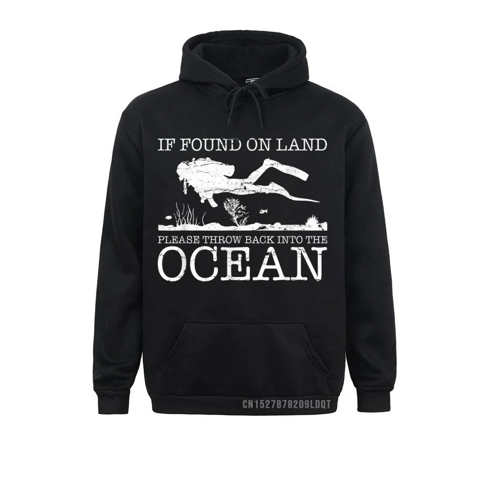 If On Land sudaderas con de manga larga para hombre, ropa deportiva personalizada, regalo divertido de buceo, día de Año Nuevo|Sudaderas con capucha y sudaderas| - AliExpress