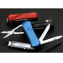 6в1 портативный многофункциональный маникюрный кусачки для ногтей пояс пилочка для пальца кольцо для ключей ножницы из нержавеющей стали резак набор инструментов