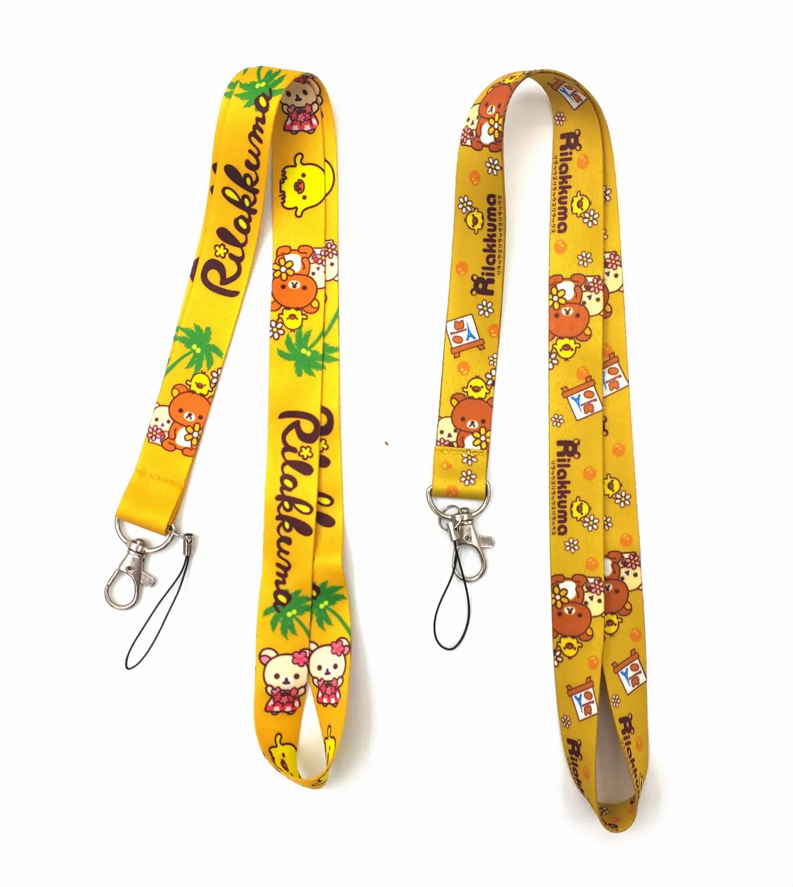 

New 20pcs Cartoon Keychain Lanyards Id Badge Holder ID Card Pass Mobile Phone USB Badge Holder Key Strap