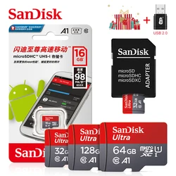Sandisk – Carte Mémoire Ultra Micro SD pour Téléphones, Accessoire avec Stockage de 16 go/32 go/64 go/128 go, TF/SD, C10, UAV, GPS 