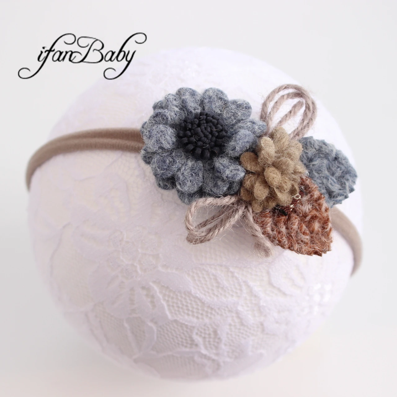 Weiche Warme Blume Stirnband Nylon Elastische Stirnband Für Baby Mädchen – Detail 13