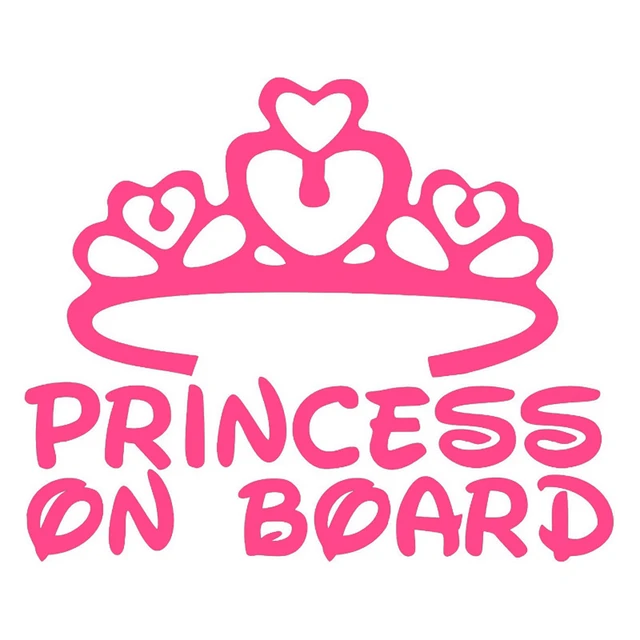 Princess On Board Car Sticker Baby Kids Girl Pink Funny Sticker on Car Decal  Vinyl Car Sticker 3D Car Styling Stickers and Decal - AliExpress