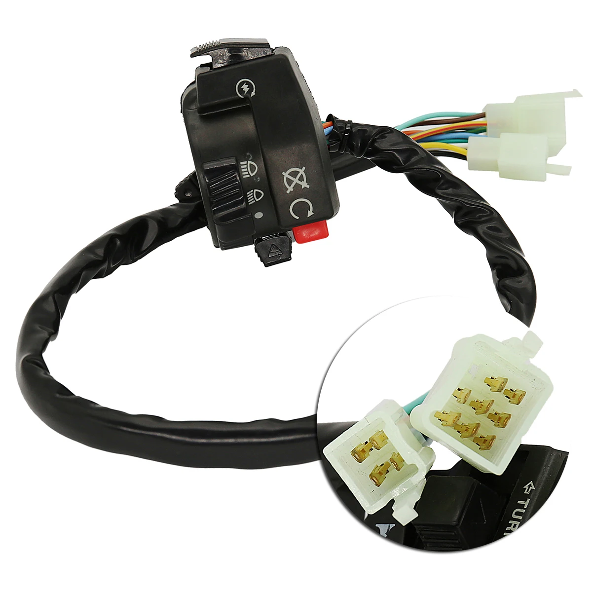 

12 Wire 5 Function Handle Control Switch Assembly With Choke Lever For Chinese ATV Quad 110cc 125cc 150cc 200cc 250cc