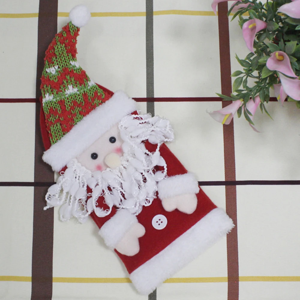Christmas Wine Bottle Bags Cover Christmas Party Decorations Home Gift Champagne Holders Xmas Home Party Table
