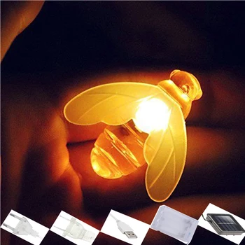 

USB Battery Solar Operated 10leds 20leds 50leds 100leds 200eds Bee Shaped led String Lights Christmas Holiday Party Garden Decor
