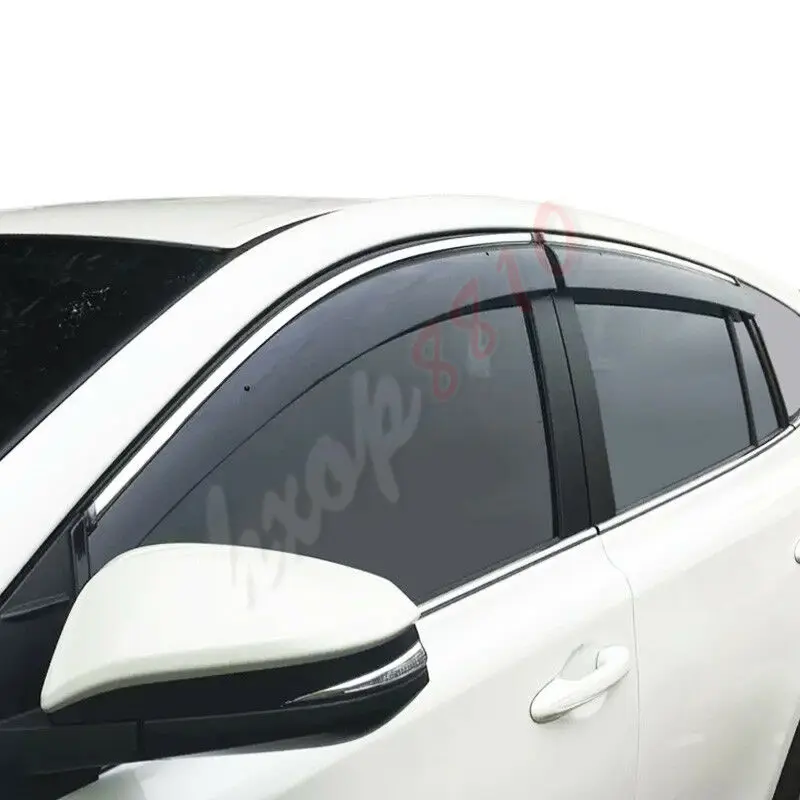 Для Toyota RAV4 2009-2012 год защита бокового окна козырек Солнцезащитный дождь вентиляционное отверстие W/хромированная полоса модификация автомобиля аксессуары для автомобиля