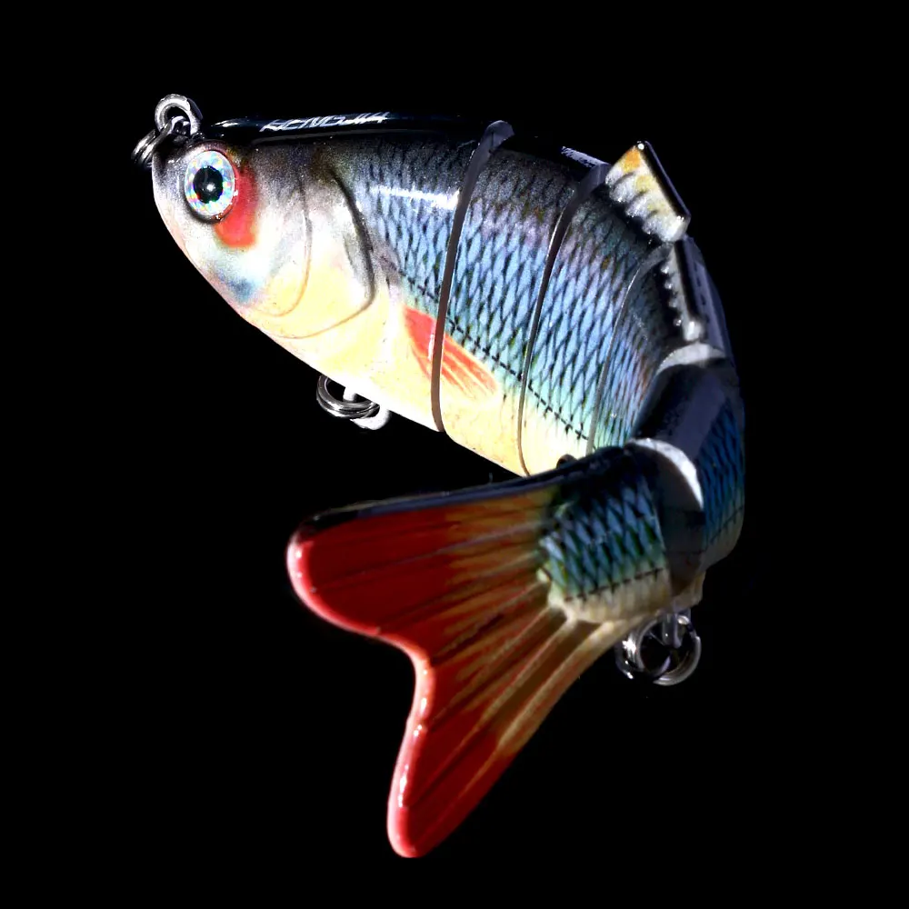 HENGJIA 1PCS 10cm 19g Fishing Wobblers 6 Segments Swimbait Crankbait