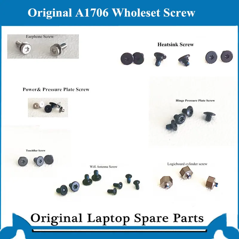 Оригинальный винт для сенсорной панели Wi Fi антенны Macbook Pro Retina A1708 A1706 A1707 шарнирная