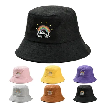 

Women Outdoor Sunscreen Cotton Hat Unisex Summer Foldable Bucket Hat Fishing Hip Hop Cap Men's Summer For Fisherman Hat Women